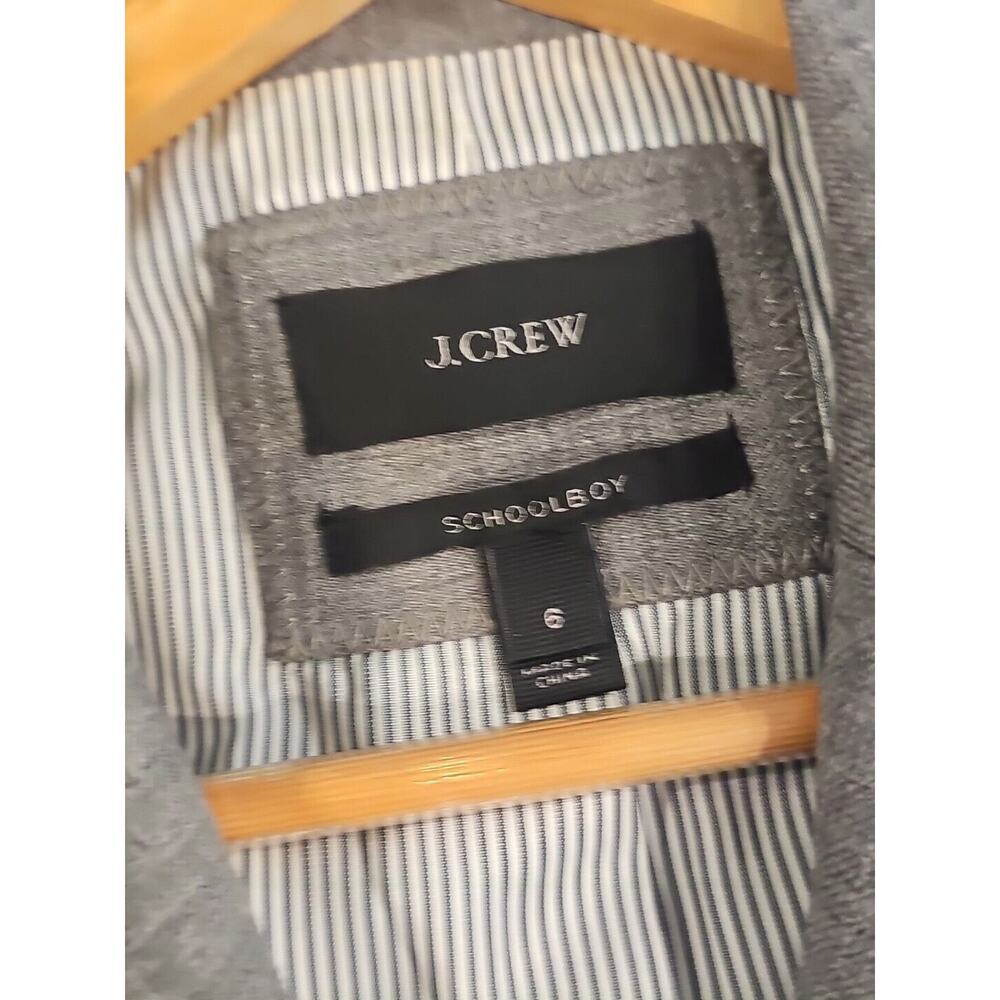 J. Crew Women's Gray Wool Blend Schoolboy‎ 2-Button Blazer Jacket Size 6 - Picture 3 of 5